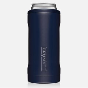 Brumate Hopsulator Slim Can Cooler Tumbler 12 oz Drink Holder Matte Navy Blue